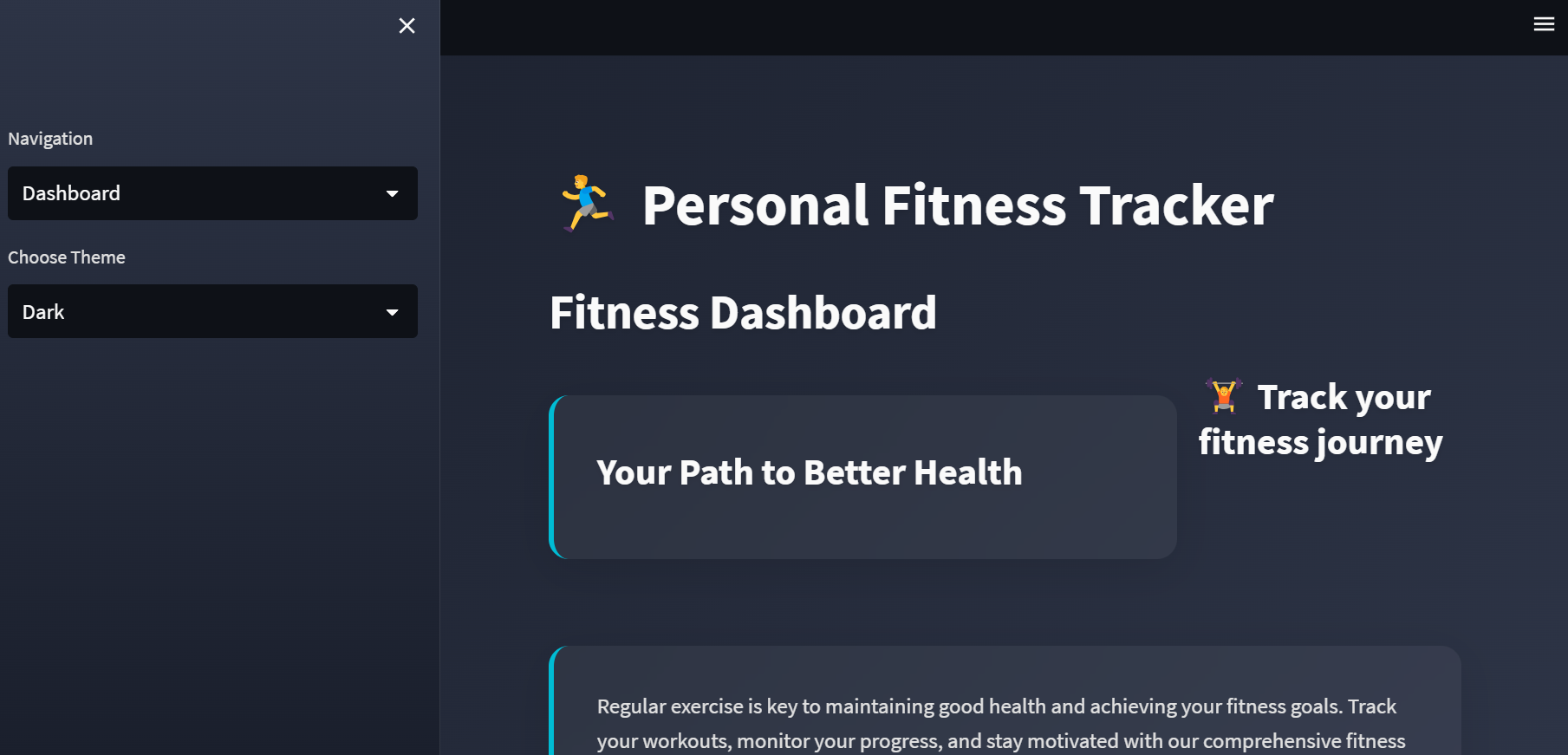 Personal Fitness Tracker